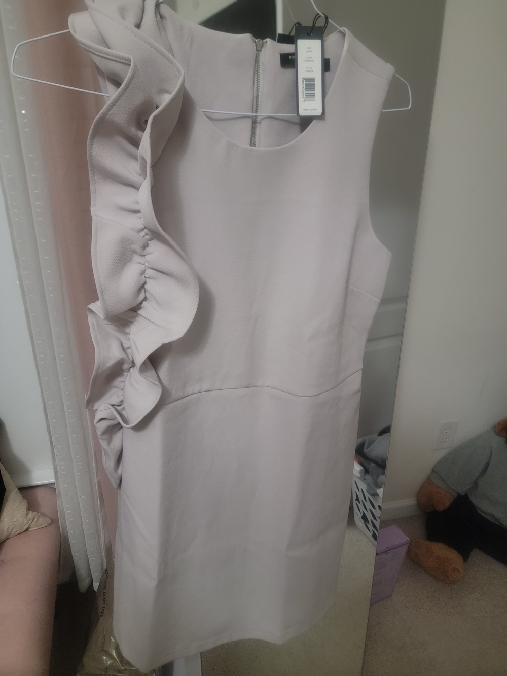 Romeo & Juliet Couture Sleeveless Ruffle Mini Dress in Pale Lavender